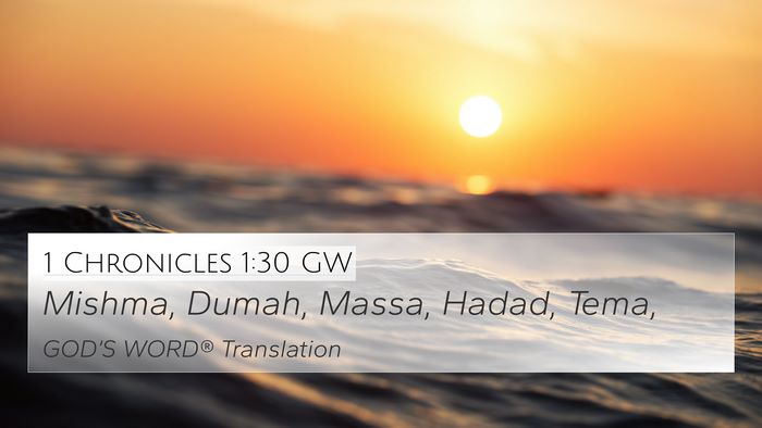 1 Chronicles 1:30 GW Bible Verse Image