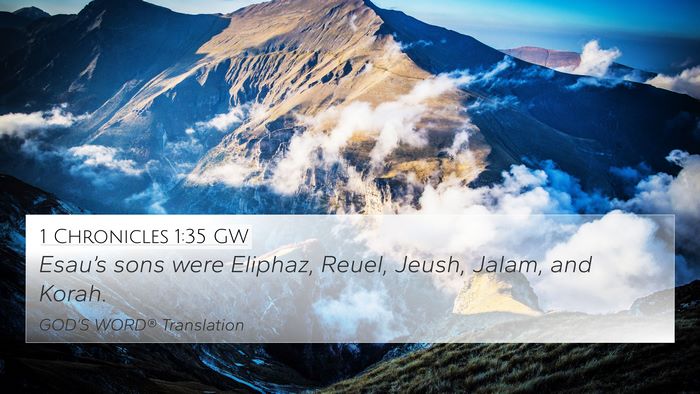 1 Chronicles 1:35 GW Bible Verse Image