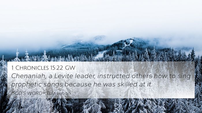 1 Chronicles 15:22 GW 4K Wallpaper - Chenaniah, a Levite leader, instructed others how - 4K Wallpaper Bible Verse