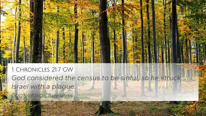 1 Chronicles 21:7 GW 4K Wallpaper - God considered the census to be sinful, so he - 4K Wallpaper Bible Verse