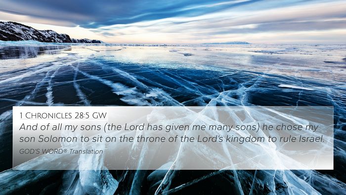 1 Chronicles 28:5 GW Bible Verse Image