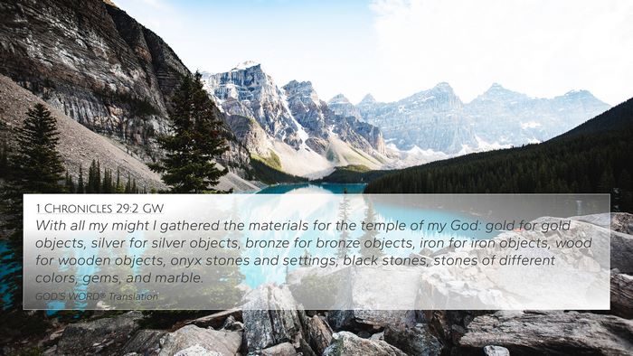 1 Chronicles 29:2 GW Bible Verse Image