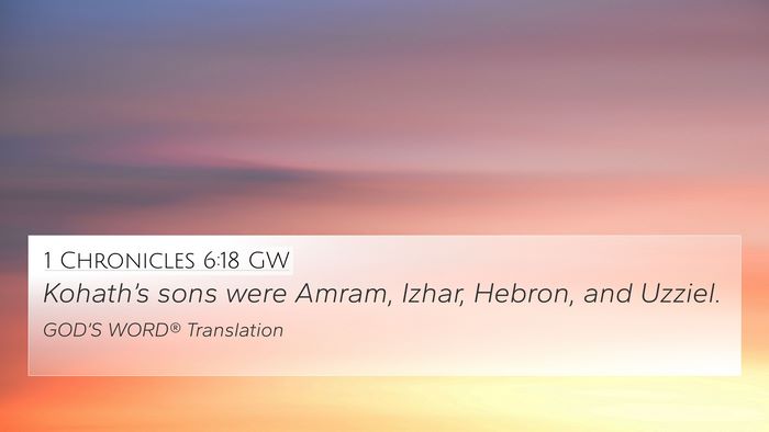 1 Chronicles 6:18 GW Bible Verse Image