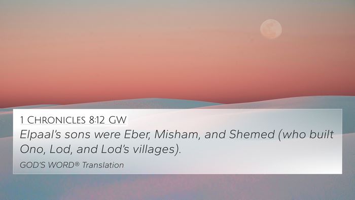 1 Chronicles 8:12 GW Bible Verse Image