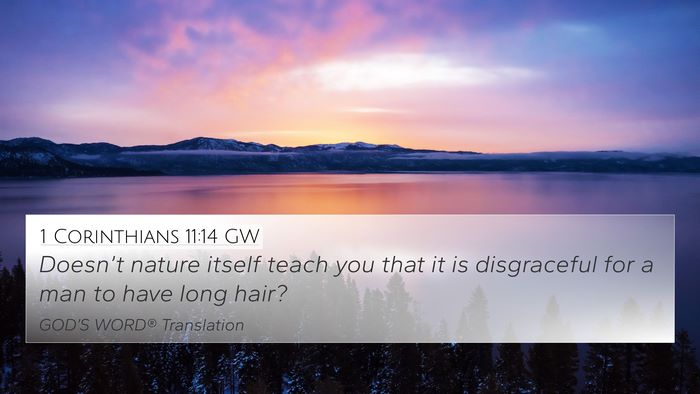 1 Corinthians 11:14 GW Bible Verse Image