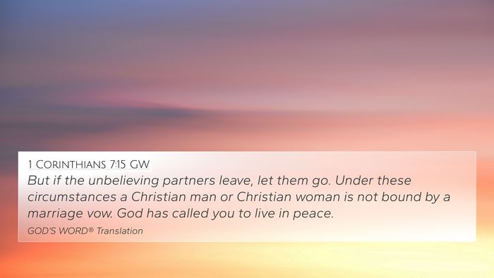 1 Corinthians 7:15 GW Bible Verse Image