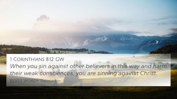 1 Corinthians 8:12 GW Bible Verse Image
