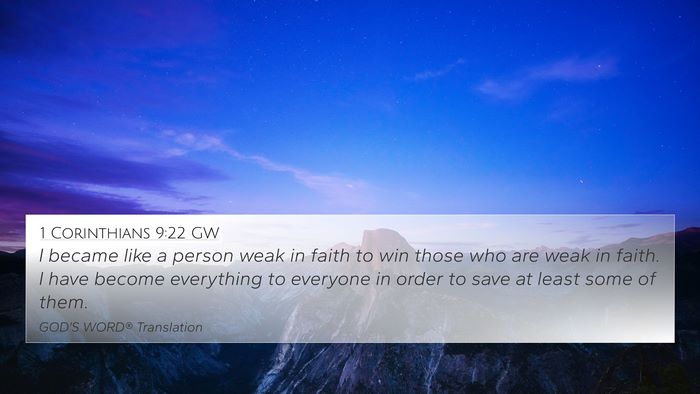 1 Corinthians 9:22 GW Bible Verse Image