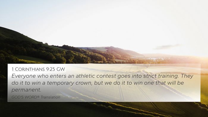 1 Corinthians 9:25 GW Bible Verse Image