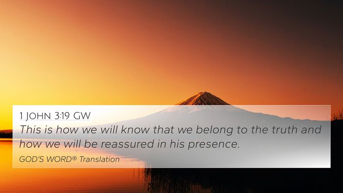 1 John 3:19 GW 4K Wallpaper - This is how we will know that we belong to the - 4K Wallpaper Bible Verse