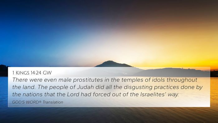 1 Kings 14:24 GW Bible Verse Image