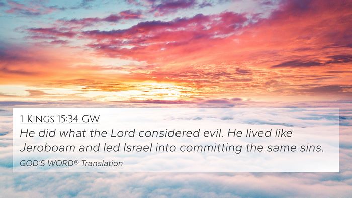 1 Kings 15:34 GW Bible Verse Image