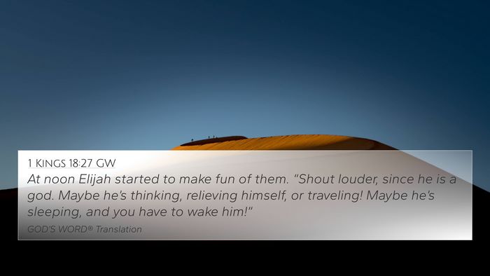 1 Kings 18:27 GW Bible Verse Image