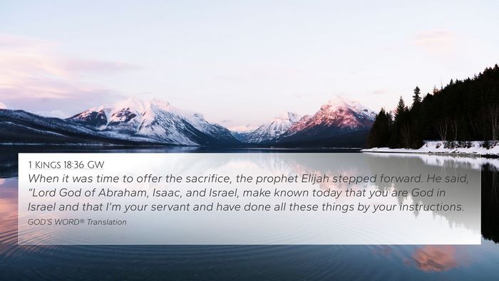1 Kings 18:36 GW Bible Verse Image