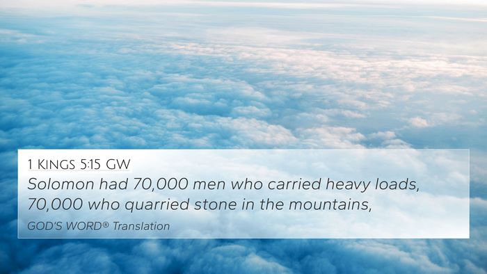 1 Kings 5:15 GW Bible Verse Image