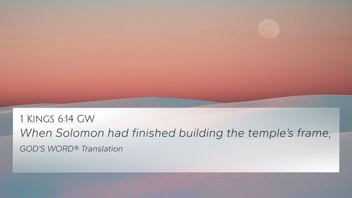 1 Kings 6:14 GW Bible Verse Image