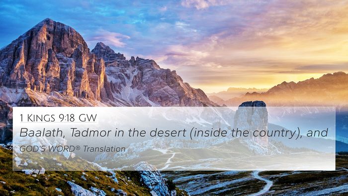 1 Kings 9:18 GW Bible Verse Image