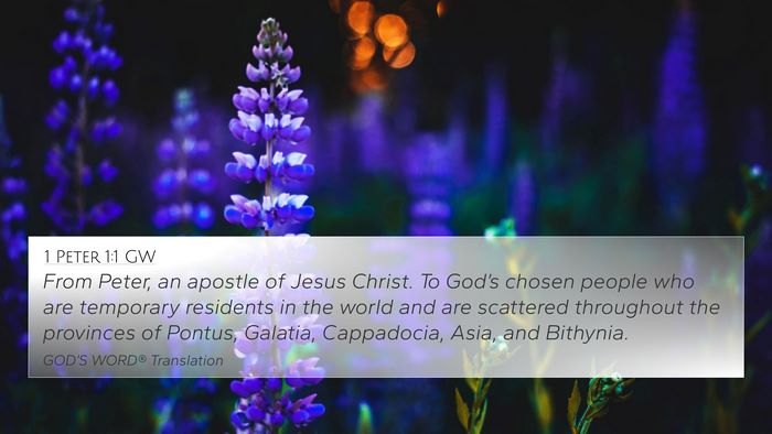 1 Peter 1:1 GW 4K Wallpaper - From Peter, an apostle of Jesus Christ. To - 4K Wallpaper Bible Verse