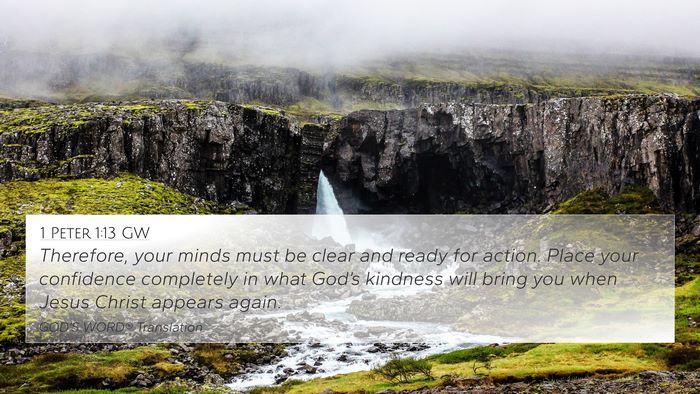 1 Peter 1:13 GW Bible Verse Image