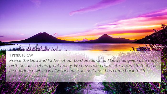 1 Peter 1:3 GW Bible Verse Image