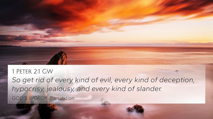 1 Peter 2:1 GW Bible Verse Image