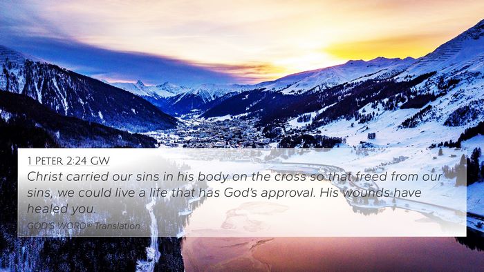 1 Peter 2:24 GW Bible Verse Image