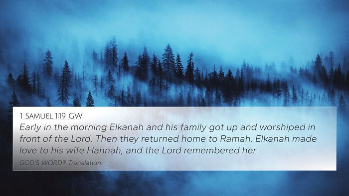 1 Samuel 1:19 GW Bible Verse Image
