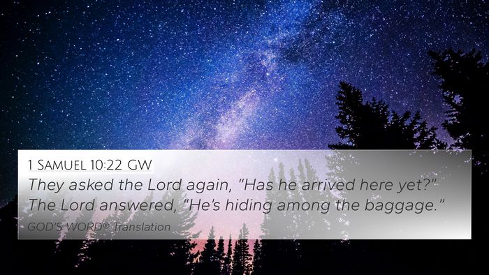 1 Samuel 10:22 GW Bible Verse Image