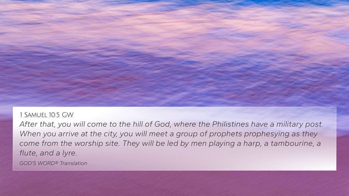 1 Samuel 10:5 GW Bible Verse Image