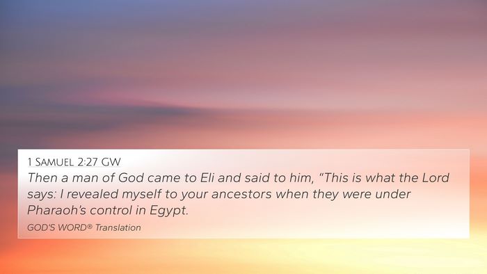 1 Samuel 2:27 GW Bible Verse Image