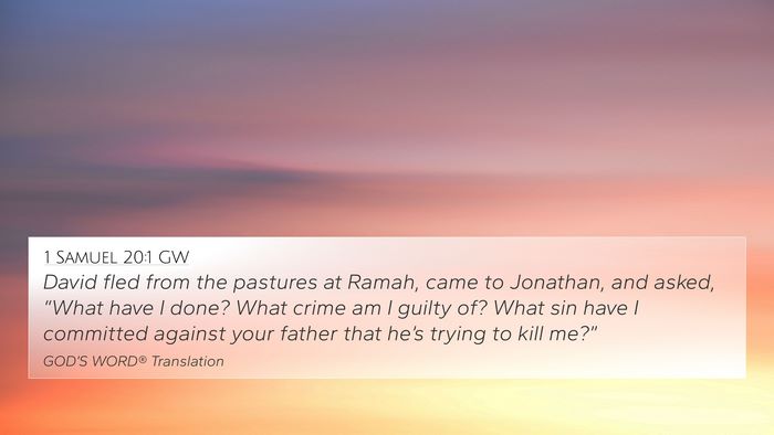 1 Samuel 20:1 GW Bible Verse Image