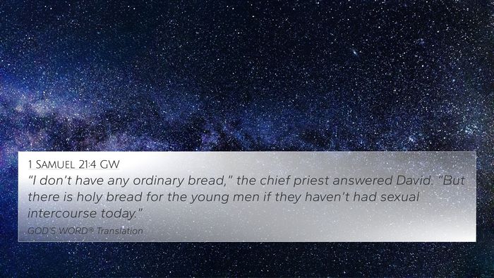1 Samuel 21:4 GW Bible Verse Image