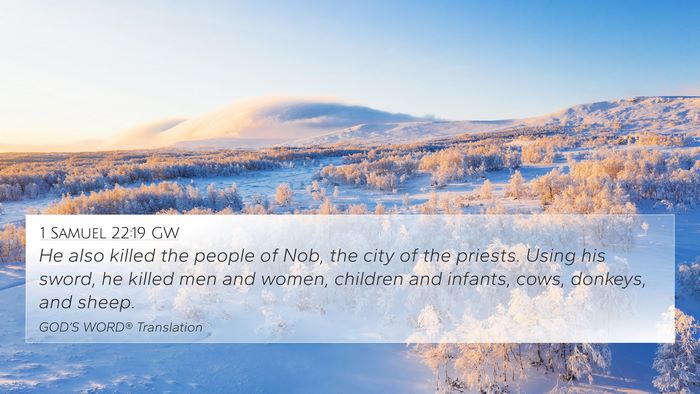 1 Samuel 22:19 GW Bible Verse Image