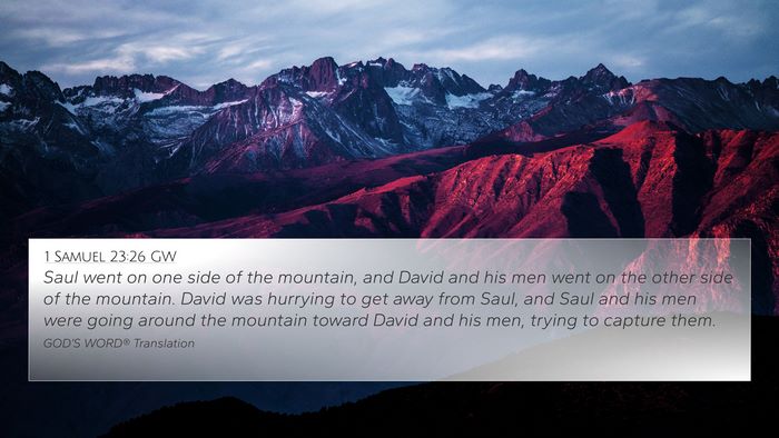 1 Samuel 23:26 GW Bible Verse Image