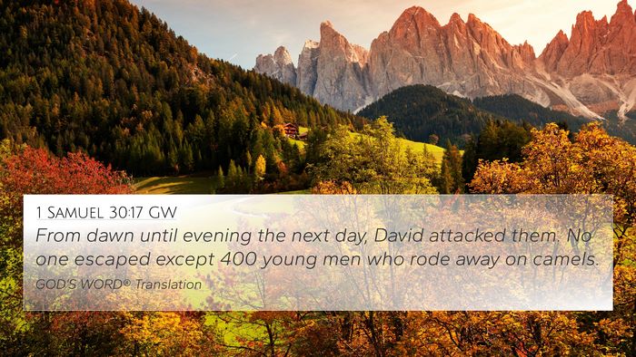 1 Samuel 30:17 GW Bible Verse Image