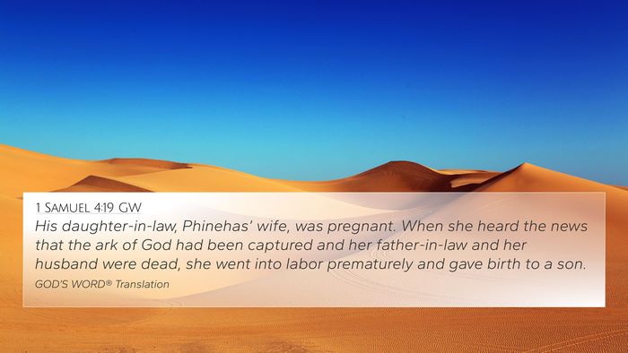 1 Samuel 4:19 GW Bible Verse Image