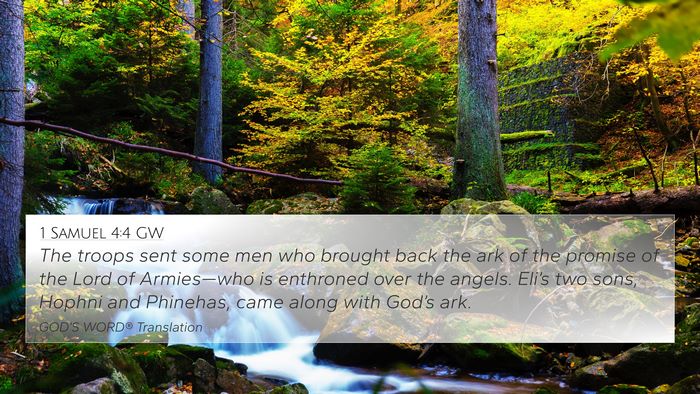 1 Samuel 4:4 GW Bible Verse Image