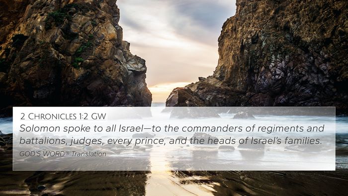 2 Chronicles 1:2 GW 4K Wallpaper - Solomon spoke to all Israel—to the commanders - 4K Wallpaper Bible Verse
