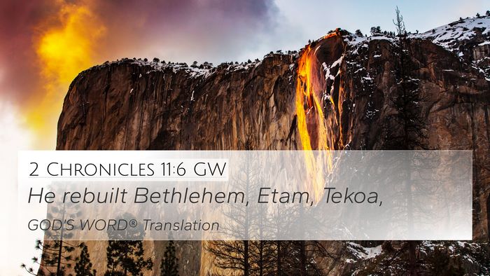 2 Chronicles 11:6 GW Bible Verse Image