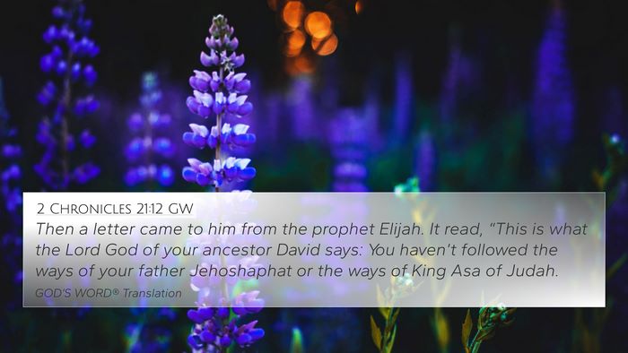 2 Chronicles 21:12 GW 4K Wallpaper - Then a letter came to him from the prophet - 4K Wallpaper Bible Verse
