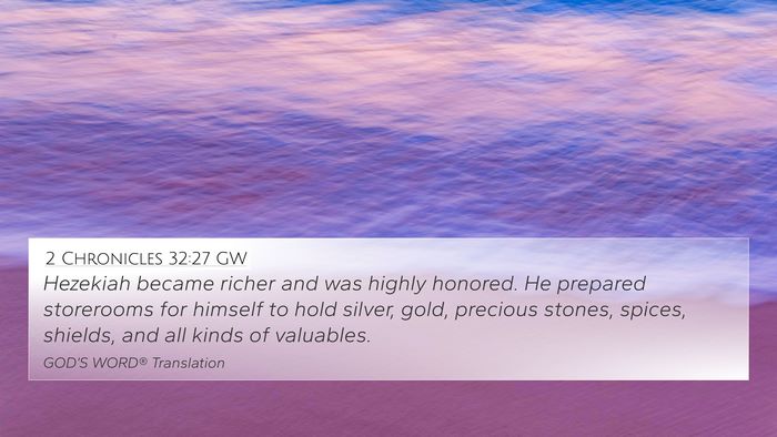 2 Chronicles 32:27 GW Bible Verse Image