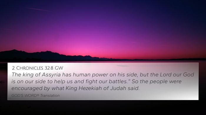 2 Chronicles 32:8 GW Bible Verse Image