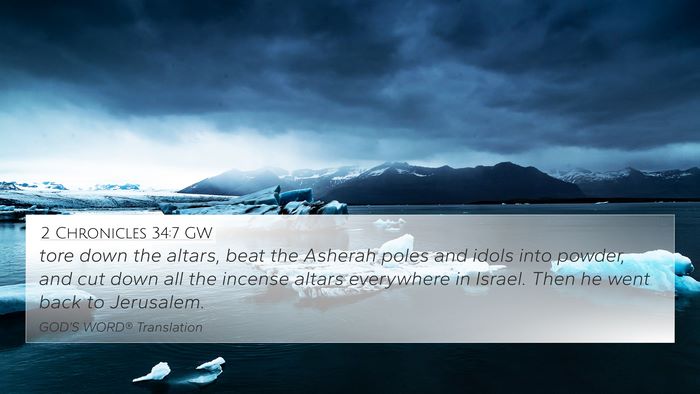 2 Chronicles 34:7 GW Bible Verse Image