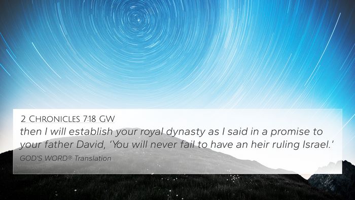 2 Chronicles 7:18 GW Bible Verse Image