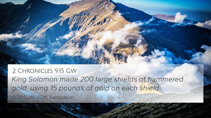 2 Chronicles 9:15 GW Bible Verse Image