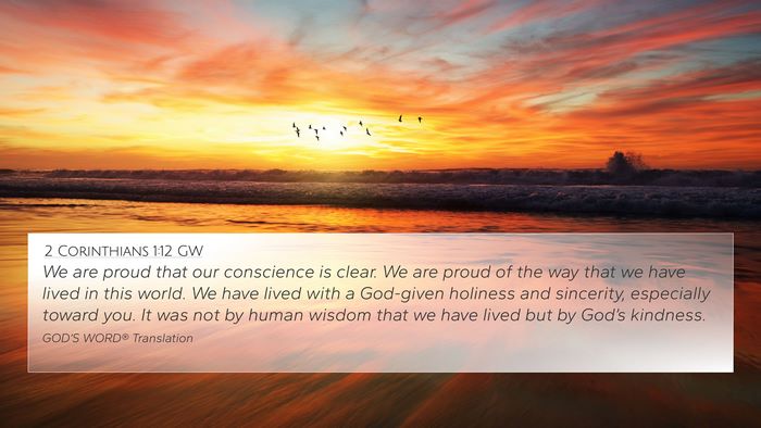 2 Corinthians 1:12 GW Bible Verse Image