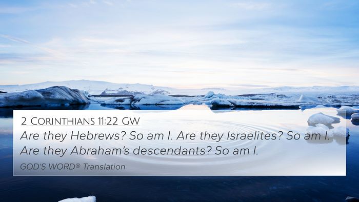 2 Corinthians 11:22 GW Bible Verse Image