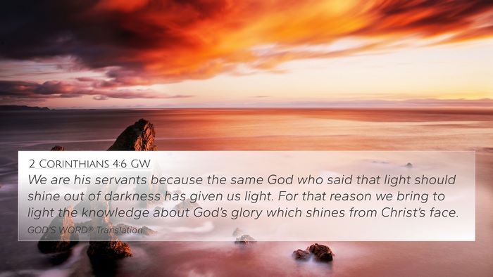 2 Corinthians 4:6 GW Bible Verse Image