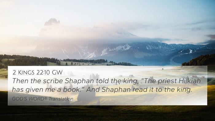 2 Kings 22:10 GW Bible Verse Image