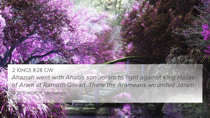 2 Kings 8:28 GW Bible Verse Image